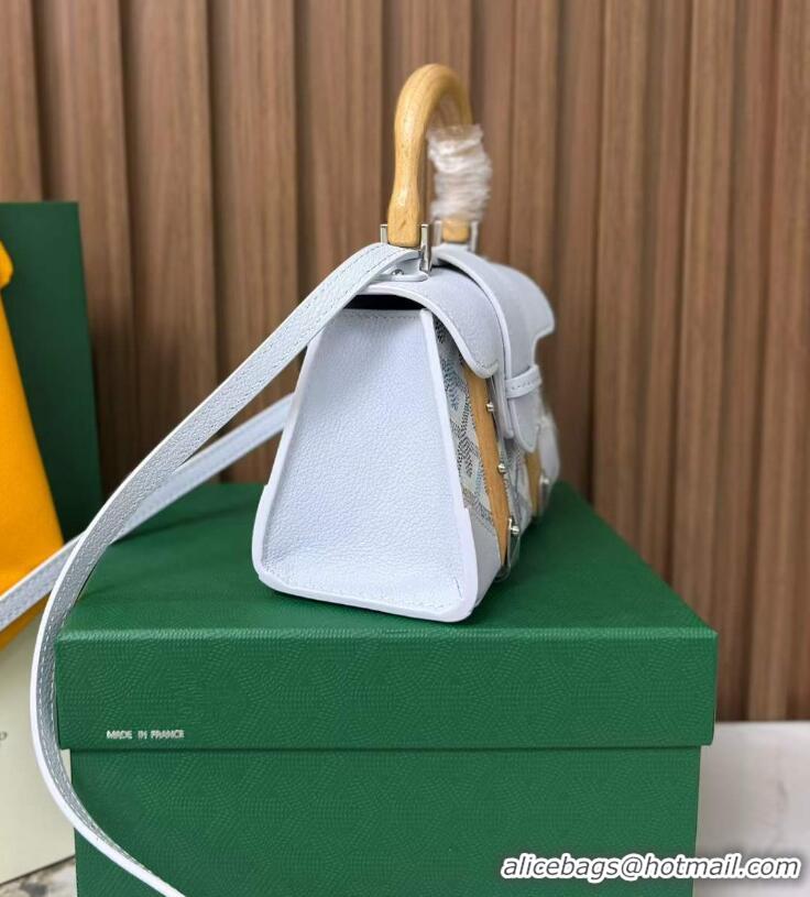 Discount Goyard Goyardine Canvas Saigon Structure Nano Palladium Hardware 8006 Multicolored Polar Blue