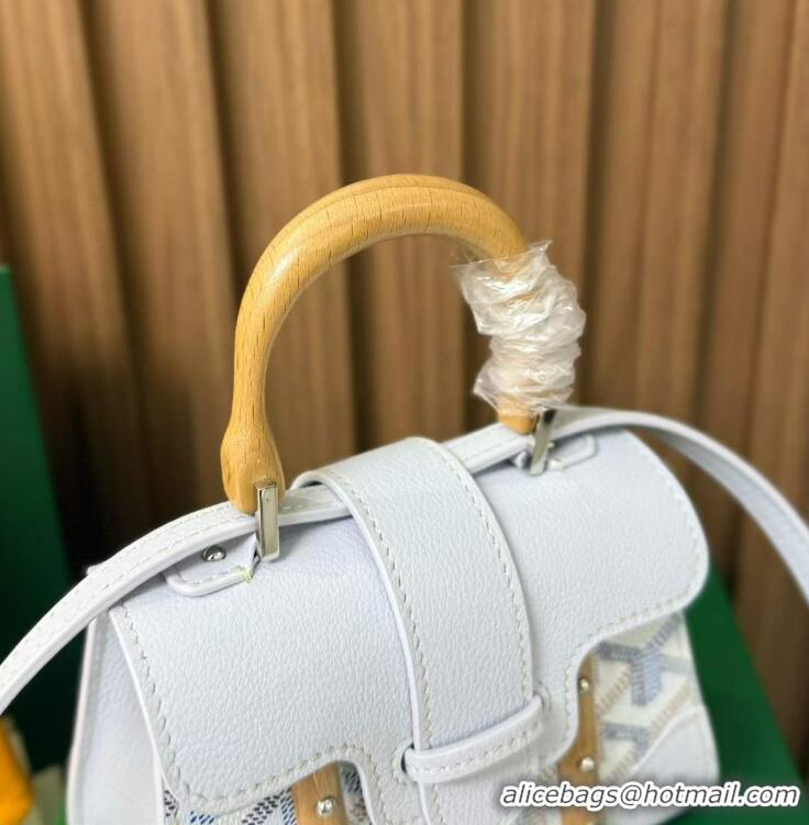 Discount Goyard Goyardine Canvas Saigon Structure Nano Palladium Hardware 8006 Multicolored Polar Blue