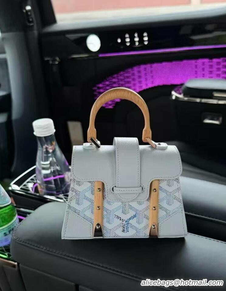 Discount Goyard Goyardine Canvas Saigon Structure Nano Palladium Hardware 8006 Multicolored Polar Blue