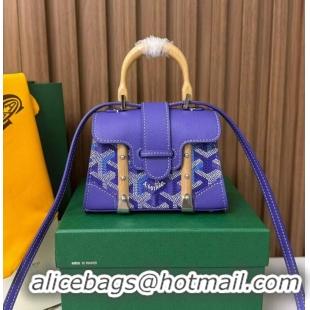Promotional Goyard Goyardine Canvas Saigon Structure Nano Palladium Hardware 8006 Multicolored Blueberry Purple