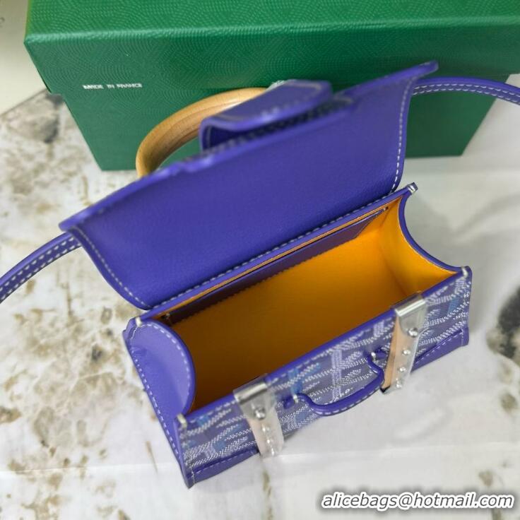 Promotional Goyard Goyardine Canvas Saigon Structure Nano Palladium Hardware 8006 Multicolored Blueberry Purple