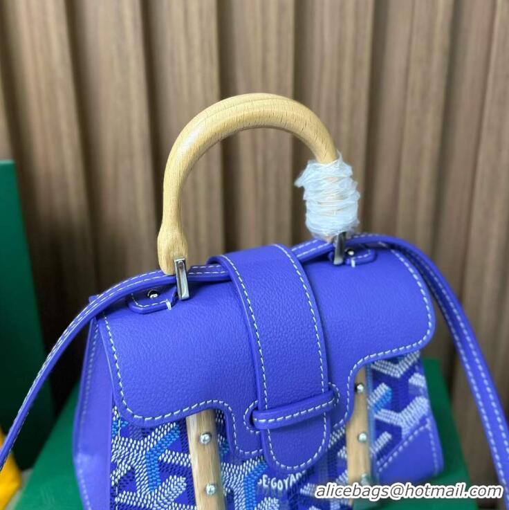 Promotional Goyard Goyardine Canvas Saigon Structure Nano Palladium Hardware 8006 Multicolored Blueberry Purple