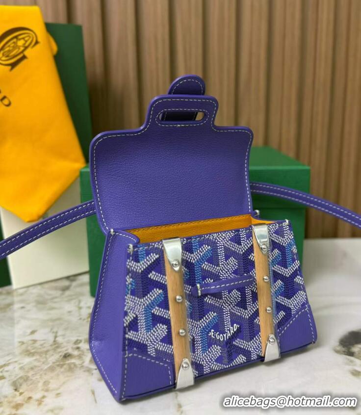Promotional Goyard Goyardine Canvas Saigon Structure Nano Palladium Hardware 8006 Multicolored Blueberry Purple
