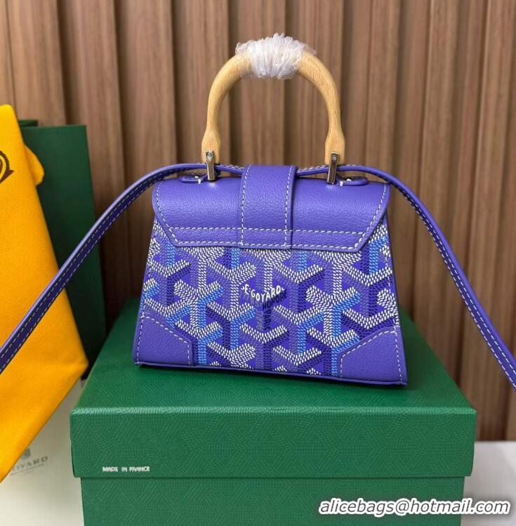 Promotional Goyard Goyardine Canvas Saigon Structure Nano Palladium Hardware 8006 Multicolored Blueberry Purple