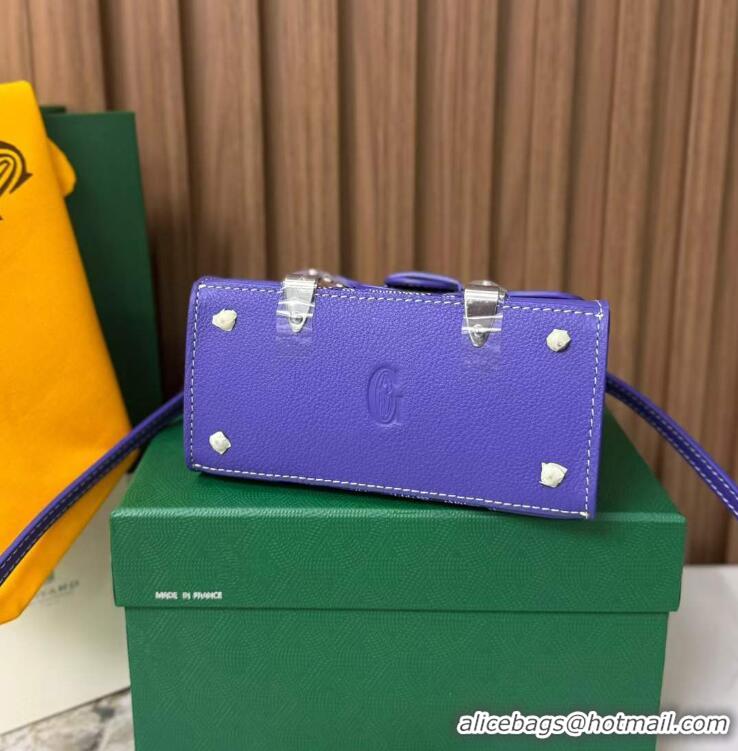 Promotional Goyard Goyardine Canvas Saigon Structure Nano Palladium Hardware 8006 Multicolored Blueberry Purple