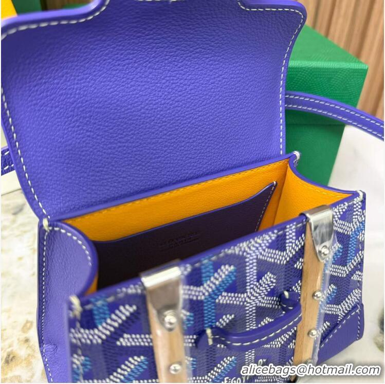 Promotional Goyard Goyardine Canvas Saigon Structure Nano Palladium Hardware 8006 Multicolored Blueberry Purple