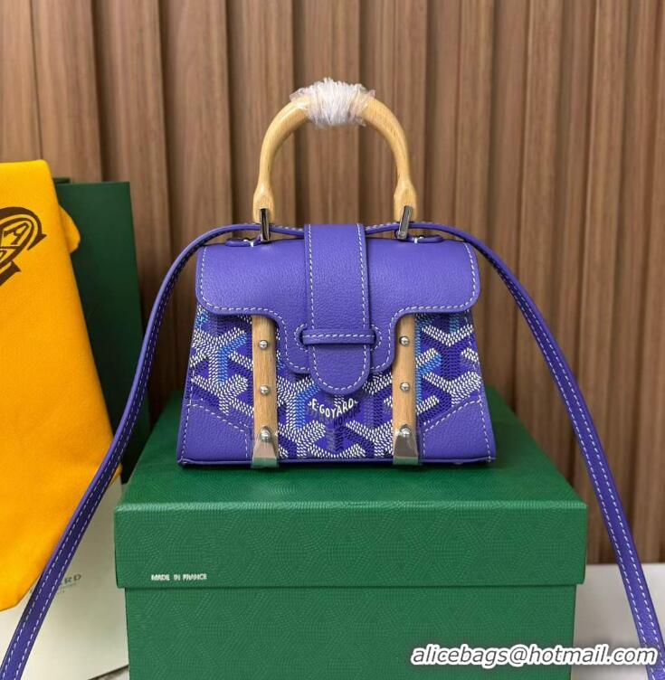 Promotional Goyard Goyardine Canvas Saigon Structure Nano Palladium Hardware 8006 Multicolored Blueberry Purple