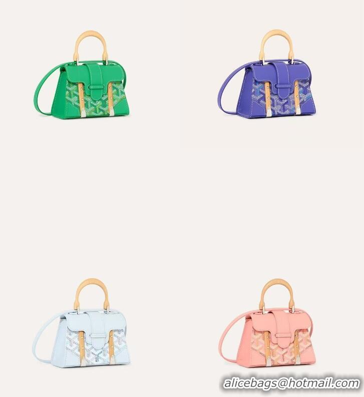 Promotional Goyard Goyardine Canvas Saigon Structure Nano Palladium Hardware 8006 Multicolored Blueberry Purple