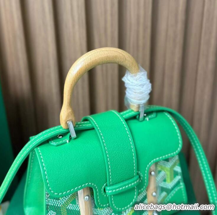 Shop Grade Goyard Goyardine Canvas Saigon Structure Nano Palladium Hardware 8006 Multicolored Meadow Green