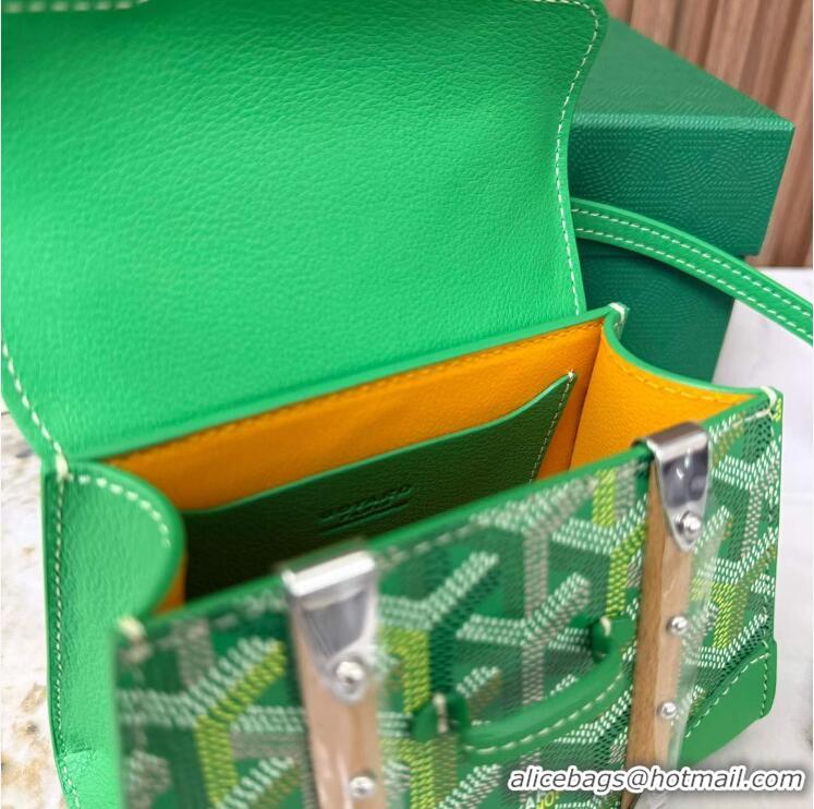 Shop Grade Goyard Goyardine Canvas Saigon Structure Nano Palladium Hardware 8006 Multicolored Meadow Green