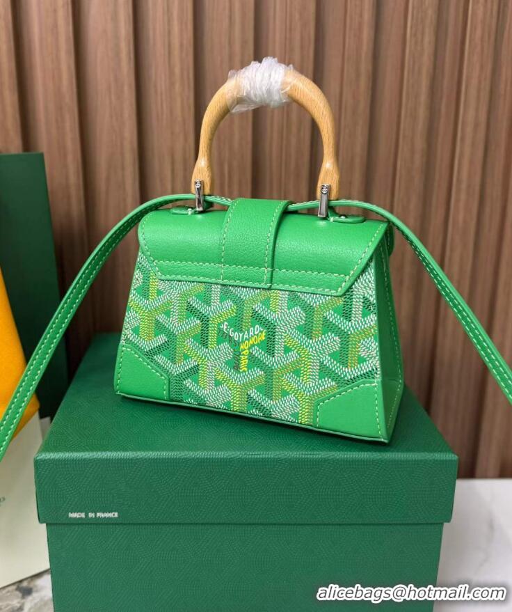 Shop Grade Goyard Goyardine Canvas Saigon Structure Nano Palladium Hardware 8006 Multicolored Meadow Green