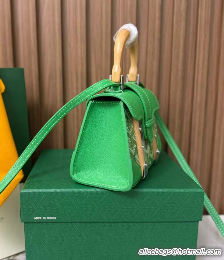 Shop Grade Goyard Goyardine Canvas Saigon Structure Nano Palladium Hardware 8006 Multicolored Meadow Green