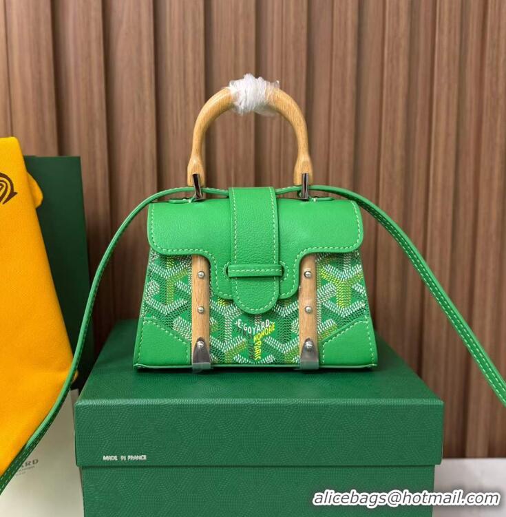 Shop Grade Goyard Goyardine Canvas Saigon Structure Nano Palladium Hardware 8006 Multicolored Meadow Green