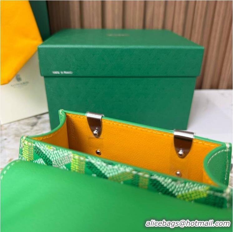 Shop Grade Goyard Goyardine Canvas Saigon Structure Nano Palladium Hardware 8006 Multicolored Meadow Green