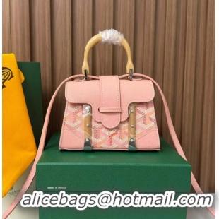 Well Crafted Goyard Goyardine Canvas Saigon Structure Nano Palladium Hardware 8006 Multicolored Powder Pink