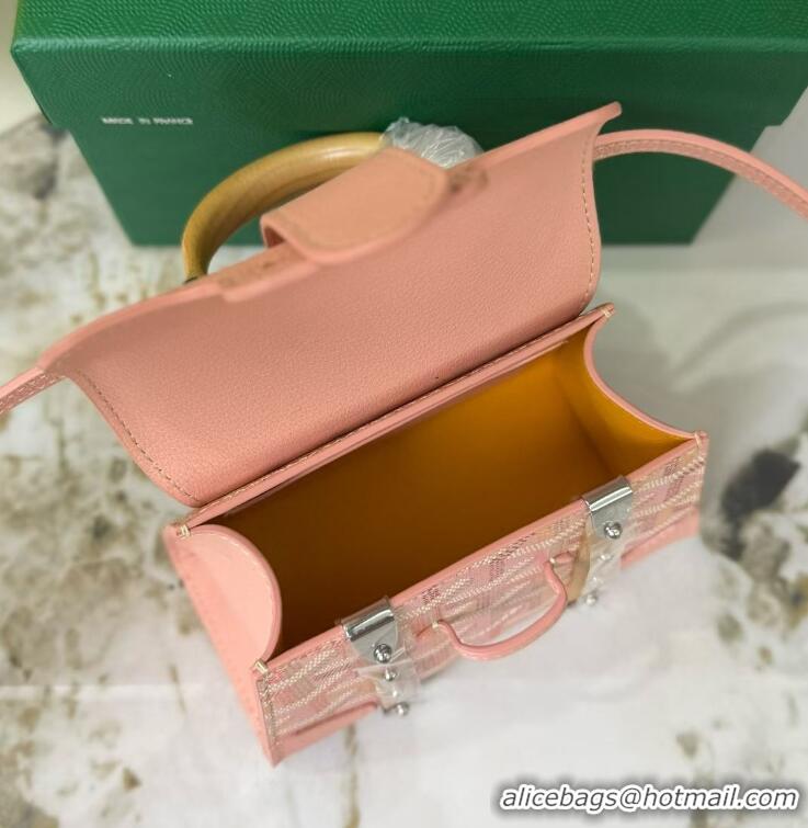 Well Crafted Goyard Goyardine Canvas Saigon Structure Nano Palladium Hardware 8006 Multicolored Powder Pink