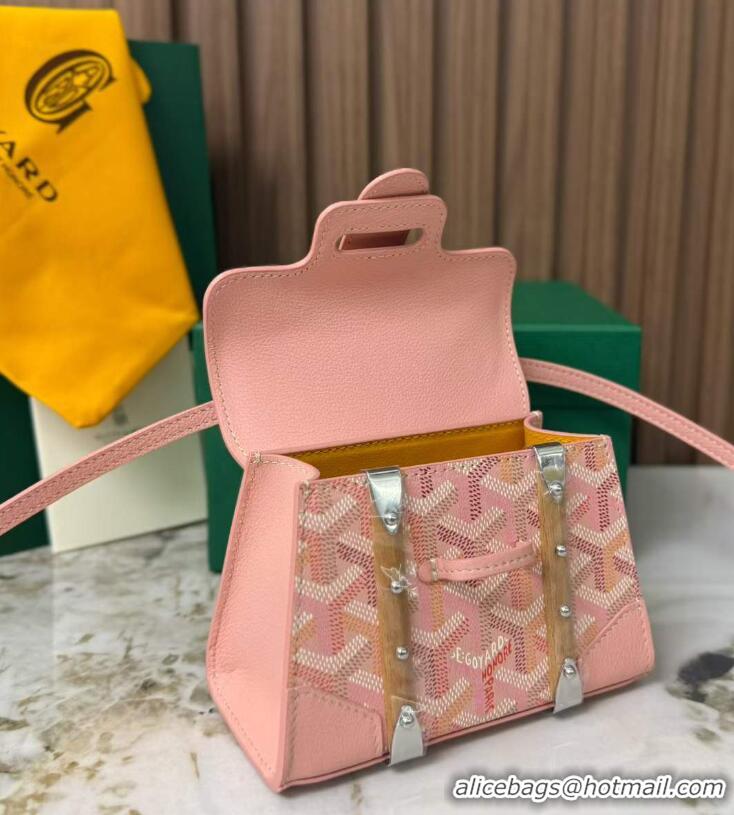 Well Crafted Goyard Goyardine Canvas Saigon Structure Nano Palladium Hardware 8006 Multicolored Powder Pink