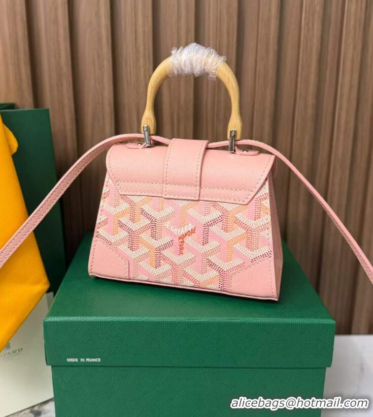 Well Crafted Goyard Goyardine Canvas Saigon Structure Nano Palladium Hardware 8006 Multicolored Powder Pink