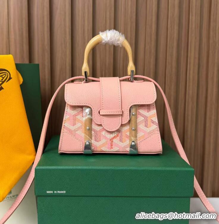 Well Crafted Goyard Goyardine Canvas Saigon Structure Nano Palladium Hardware 8006 Multicolored Powder Pink