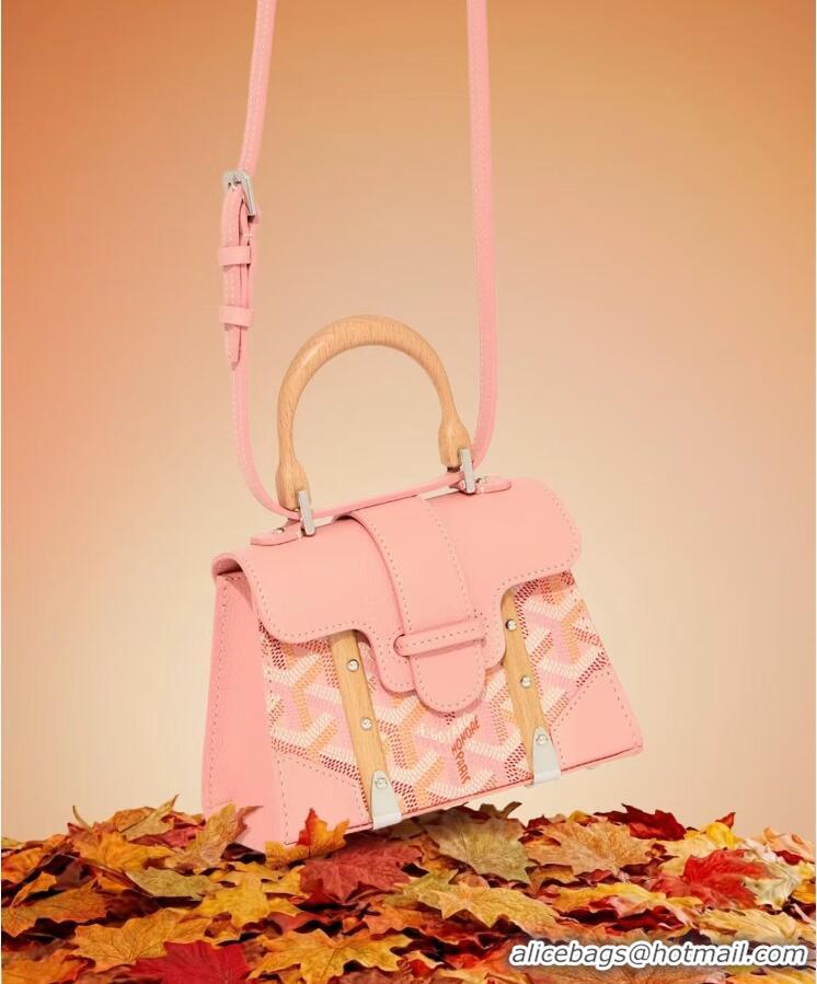 Well Crafted Goyard Goyardine Canvas Saigon Structure Nano Palladium Hardware 8006 Multicolored Powder Pink