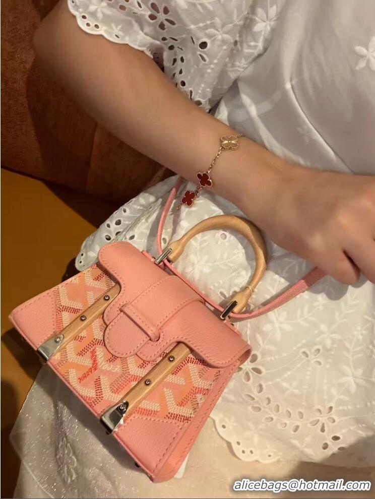 Well Crafted Goyard Goyardine Canvas Saigon Structure Nano Palladium Hardware 8006 Multicolored Powder Pink