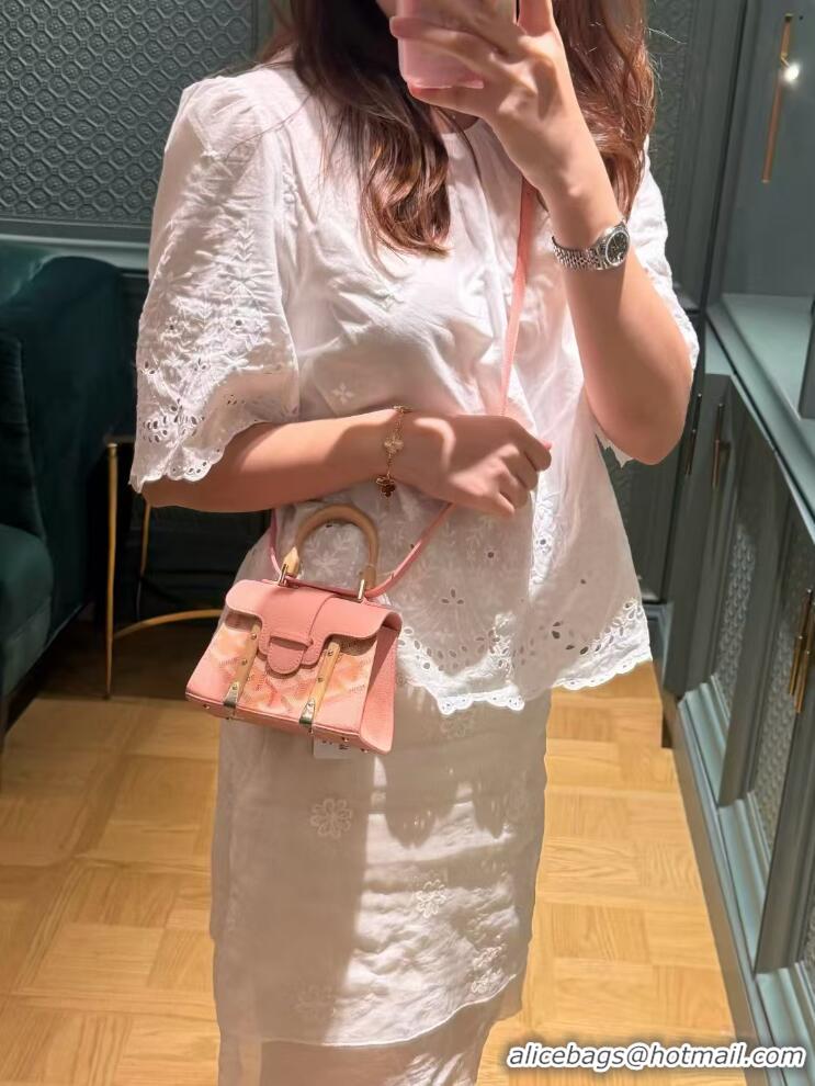 Well Crafted Goyard Goyardine Canvas Saigon Structure Nano Palladium Hardware 8006 Multicolored Powder Pink