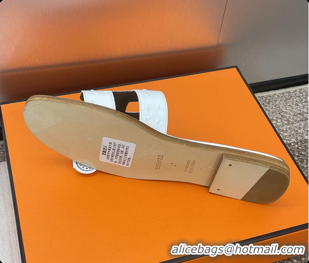 Unique Style Hermes Oran sandal White 60702401