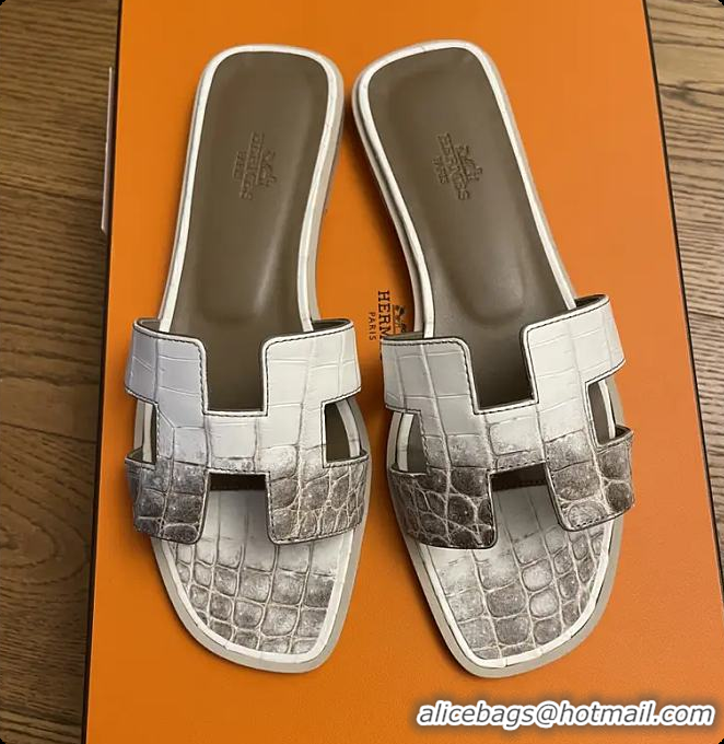 Good Quality Hermes Oran Crocodile Sandals 60702402