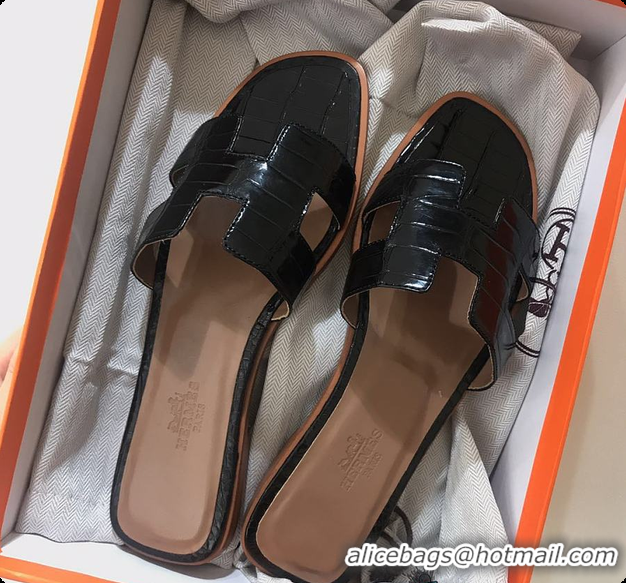 Best Product Hermes Oran sandal Black 60702402