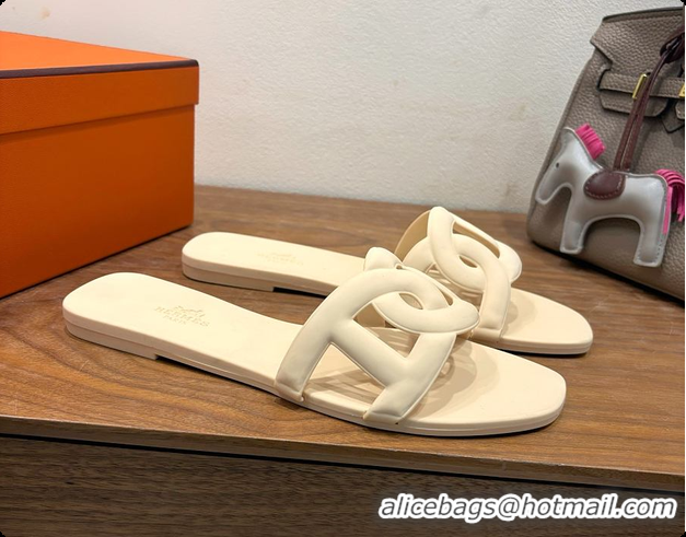 Best Price Hermes Aloha Sandals Cream 60702403