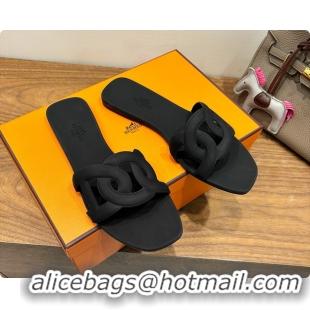 Good Product Hermes Aloha Sandals Black 60702403