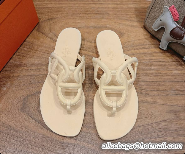 Good Looking Hermes Egerie sandal Cream 60702404