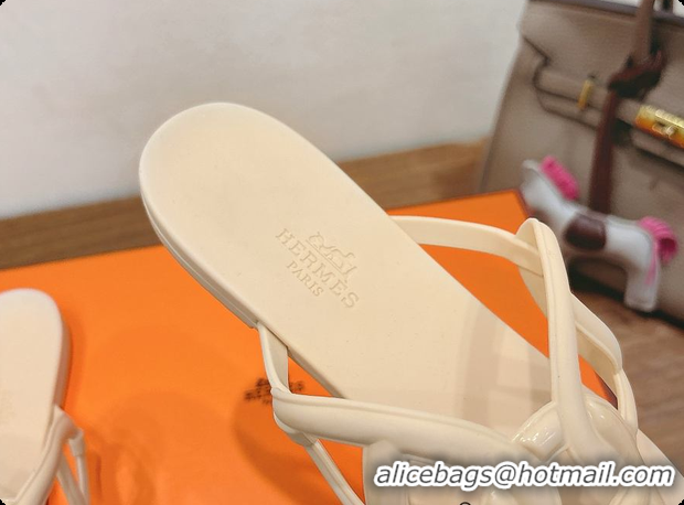 Good Looking Hermes Egerie sandal Cream 60702404