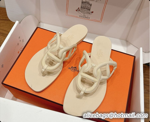 Good Looking Hermes Egerie sandal Cream 60702404