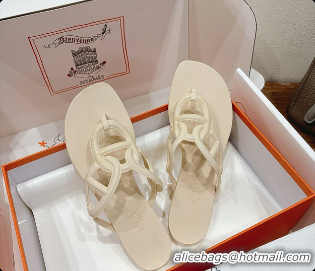 Good Looking Hermes Egerie sandal Cream 60702404