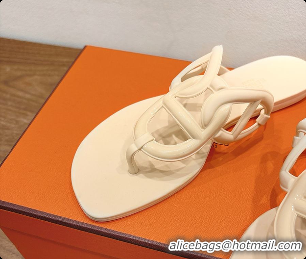 Good Looking Hermes Egerie sandal Cream 60702404