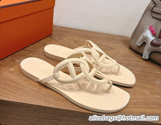 Good Looking Hermes Egerie sandal Cream 60702404