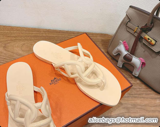 Good Looking Hermes Egerie sandal Cream 60702404