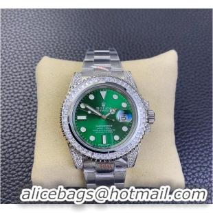 Grade Design Rolex Day-Date 36 Dial 18kt Yellow Gold Diamond-Set President Watch R1256 Green