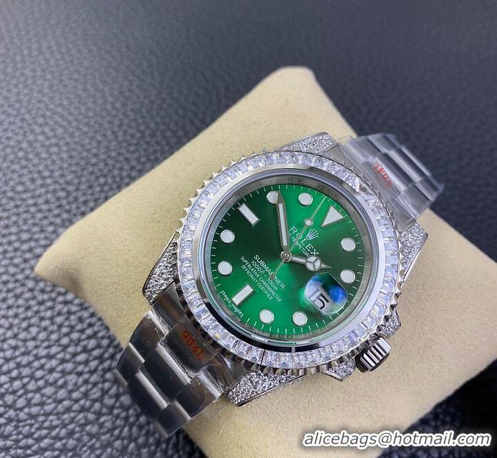 Grade Design Rolex Day-Date 36 Dial 18kt Yellow Gold Diamond-Set President Watch R1256 Green