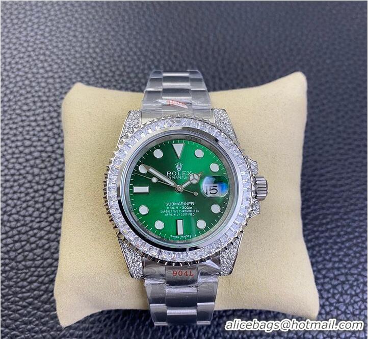 Grade Design Rolex Day-Date 36 Dial 18kt Yellow Gold Diamond-Set President Watch R1256 Green