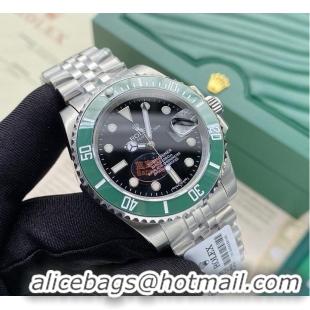 Well Crafted Rolex Water Ghost Series Mens Watch 02 Diameter 40mm R1257 Green/Black