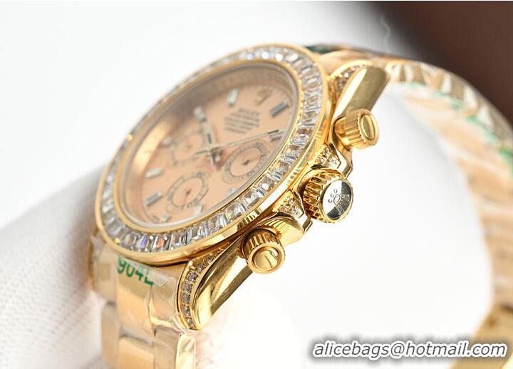 Unique Discount Rolex Cosmograph Daytona 40mm Golden Diamond-Set Dial R1258