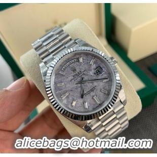 Best Price Rolex Day-Date 40mm Platinum Meteorite Dial and President bracelet R1261