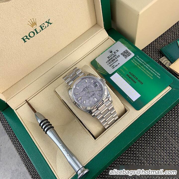 Best Price Rolex Day-Date 40mm Platinum Meteorite Dial and President bracelet R1261