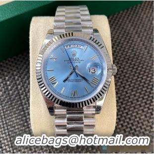 Super Quality Rolex Day-Date 40mm Platinum R1271 Ice Blue