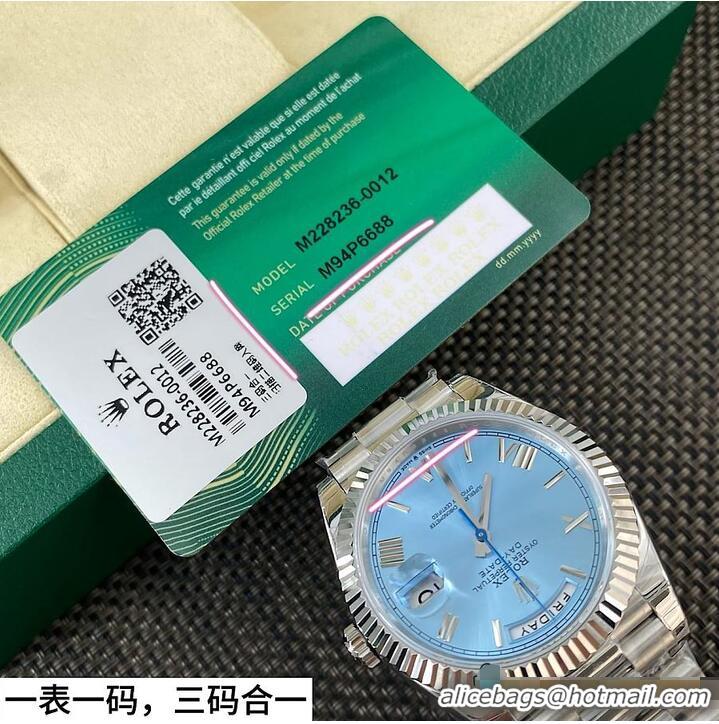 Super Quality Rolex Day-Date 40mm Platinum R1271 Ice Blue