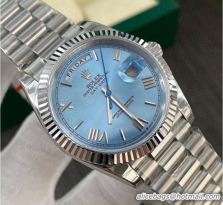 Super Quality Rolex Day-Date 40mm Platinum R1271 Ice Blue