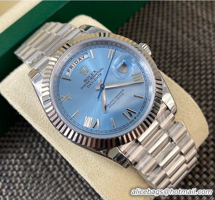 Super Quality Rolex Day-Date 40mm Platinum R1271 Ice Blue