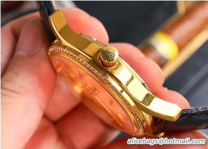 Reasonable Price Discount Rolex Watch Black And Gold R1275